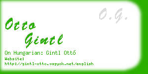 otto gintl business card