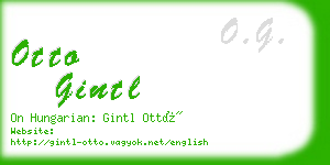 otto gintl business card